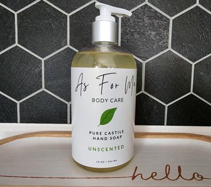 Liquid Hand Soap - Pure Castile - Organic Wash